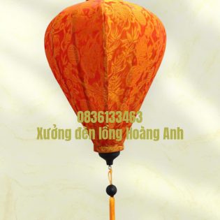 Lồng đèn củ tỏi gấm cam