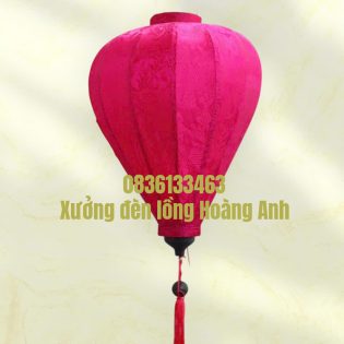 Lồng đèn củ tỏi gấm sen