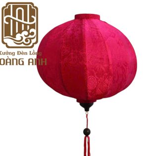 Lồng đèn tròn gấm sen