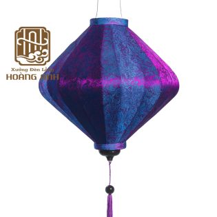 Lồng đèn bánh ú gấm tím