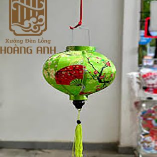 Lồng đèn tròn 3D màu xanh cốm